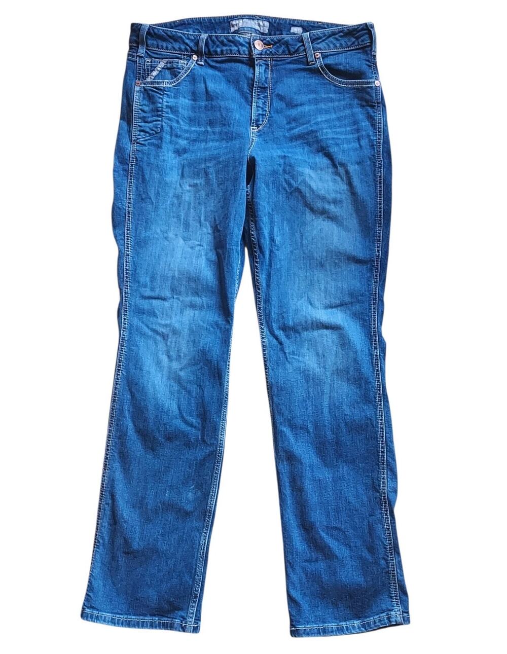 Ariat Womens Rebar Riveter Perfect Rise Straight Heavyweight Stretch Jeans Sz 34